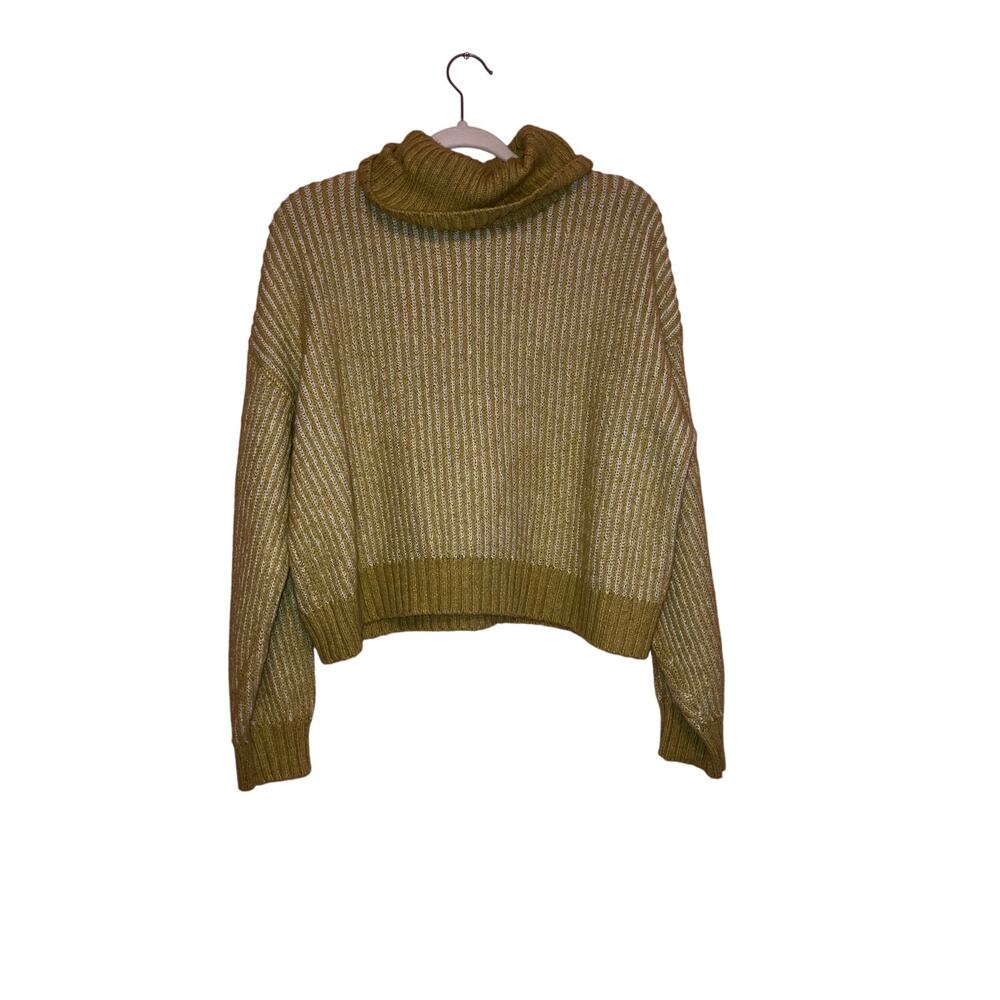 Old Navy Olive Green Ribbed Turtleneck Sweater